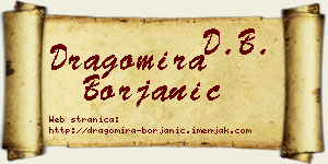 Dragomira Borjanić vizit kartica